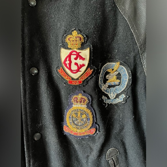 Crooks & Castle Varsity Leather and wool Bomber jacket - Picture 4 of 16